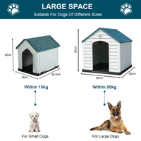 OEM/ODM Neue Hundehütte für Innen- und Außenbereich mit Dach, Luxuriöse Große Outdoor-Kunststoff-Hundehütte