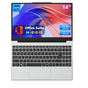 Computadora portátil de negocios con pantalla FHD de 14 "con 8/16GB RAM Celeron N5095 CPU de cuatro núcleos 2,9 GHz 5000mAh M.2 Comparable a la computadora portátil I3/i5/i7 - Product Image 1