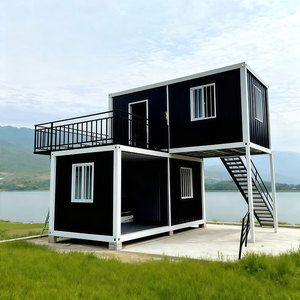 Casa Contenedor Móvil de Dos Pisos con Techo, Casa Contenedor Expandible con Estructura de Acero, Oficina Móvil - Product Image 3