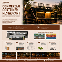 Nouvelle conception de maison-conteneur modulaire en acier de 20 pieds pour restaurant, avec installation rapide et moderne, idéale pour les cafés et les kiosques