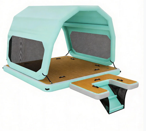 Cabaña Flotante Inflable con Toldo, para 6-8 Personas, Isla Flotante para Fiestas Acuáticas, Muelle para Yate, <span class=keywords><strong>Lago</strong></span>, Mar, Playa - Product Image 2