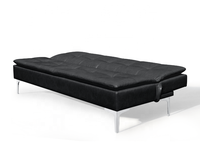 Canapé-lit d'angle à trois places, 1 pièce, style européen, en tissu Pu noir, nouveauté