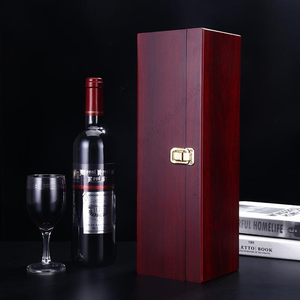 Caja de Vino de Madera LT114 en Oferta al por Mayor con Juego de Regalo de Cuatro Piezas, Abridor de Botellas y Accesorios - Product Image 3