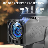 Mini projecteur portable Android HY320 avec WiFi6, prise en charge 4K, mise au point manuelle, écran miroir intelligent et TV