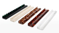Ensemble de 4 supports magnétiques en acrylique pour Mahjong, 20 pouces, bords ondulés, fond plat, supports pour tuiles de Mahjong américain