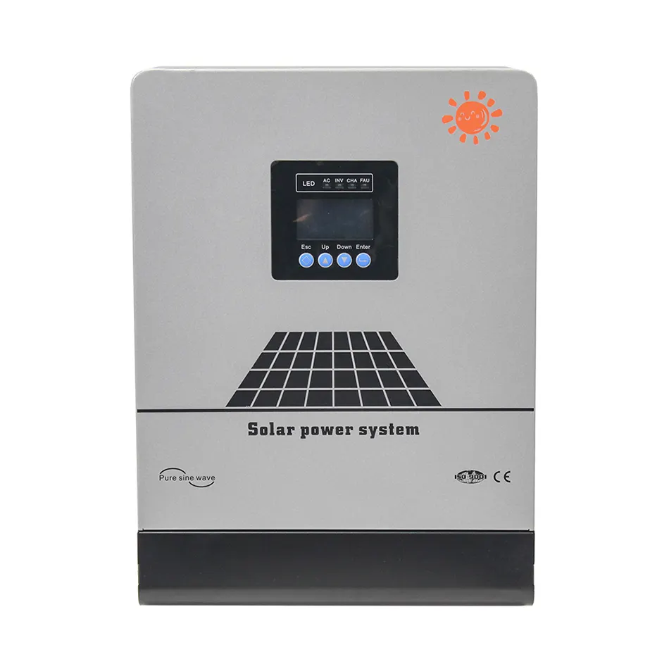 5000 Watt 72V Dc Ke Ac Pure Sine Wave Power 12V/24V 220V 5000 W dengan Pengisi Daya Baterai Hybrid Inverter Tiga Fase