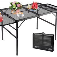 Table de barbecue portable au design moderne avec grille intégrée pour la cuisson en extérieur – Accessoire indispensable pour le barbecue