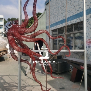 Nouvelle sculpture d'octopus en acier inoxydable 304, design original, à prix avantageux - Product Image 5