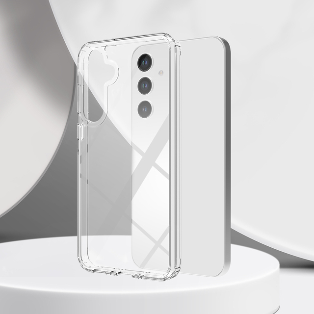 Luxury Crystal clear Bayer Tpu Pc Anti-yellow Shockproof Mobile Phone case for samsung galaxy A35 case