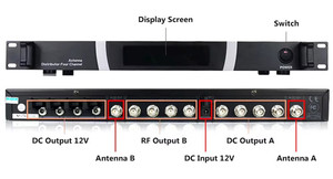Sistema de sonido de 400 metros, de 4 canales micrófono inalámbrico, amplificador distribuidor de antena UHF - Product Image 5
