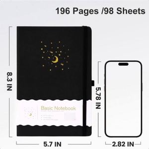 Libreta de Direcciones A3 Espiral de Cuero de Poliuretano, Clásica, de Alta Calidad, con 80 Hojas Gruesas, con Correa y Portaplumas - Product Image 3