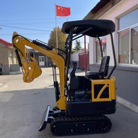 Pabrik Mini Excavator Terbaik China CE Euro5 EPA 1t Alat Penggali Diesel Crawler untuk Rumah dan Kebun Suku Cadang Motor Swing