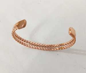 Adjustable Copper Magnetic Bangle Bracelet With Artisan Finish For Men Women Everyday Wear And Special Occasion Gifts - Product Image 2