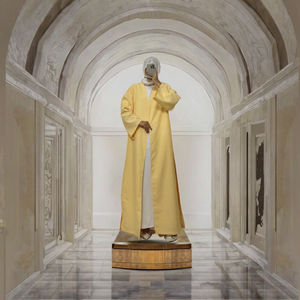 Vestido Largo Holgado de Manga Larga para Mujer, Frente Abierto, Transpirable, de Poliéster, Abaya, Ropa Islámica, Túnica de Dubái, Caftán, Jilbabs, Kaftán - Product Image 3