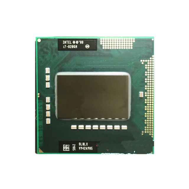 I7-820QM Processor 4 Cores 8 Threads 1.73GHz Base 3.06GHz Turbo Socket G1 8MB Cache 45W TDP 64-Bit