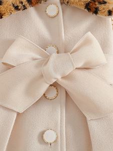 <span class=keywords><strong>Manteau</strong></span> simple boutonnage doux et confortable pour bébé fille, <span class=keywords><strong>chaud</strong></span>, pour l'automne et l'hiver, avec col Mao Mao uni, style décontracté et mignon - Product Image 4