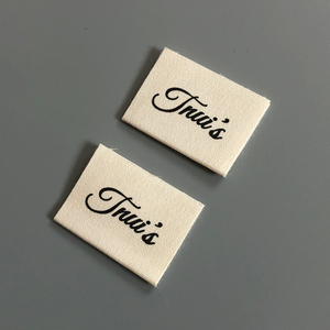 Thiết Kế Tùy Chỉnh Tên In Logo 100% Nhãn Quần Áo Vải Cotton - Product Image 3