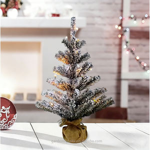 Árbol de Navidad Artificial Preiluminado Ecológico de 60 cm (alto) con Nieve Artificial de PVC, Base de Lona con Funcionamiento a Pilas para Hogar, Hotel, Oficina, Fiesta - Product Image 5