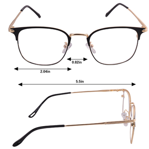 Personnalisable Anti Lumière Bleue Lentille Carrée Lunettes Optiques En Métal Lumière Distribution Lunettes Pour Femmes - Product Image 3