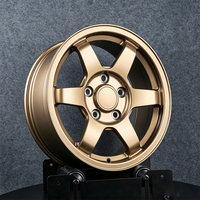 Rines de Aleación Flow Forming de 14-20 Pulgadas, 4x100 5x114.3, Diseño Cóncavo, Color Bronce, ET6 Personalizado para Autos de Pasajeros