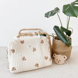 Dessin animé brodé Design infantile couche couche organisateur maman voyage <span class=keywords><strong>sac</strong></span> à main confortable épaule poussette <span class=keywords><strong>sac</strong></span> pour bébé - Product Image 6