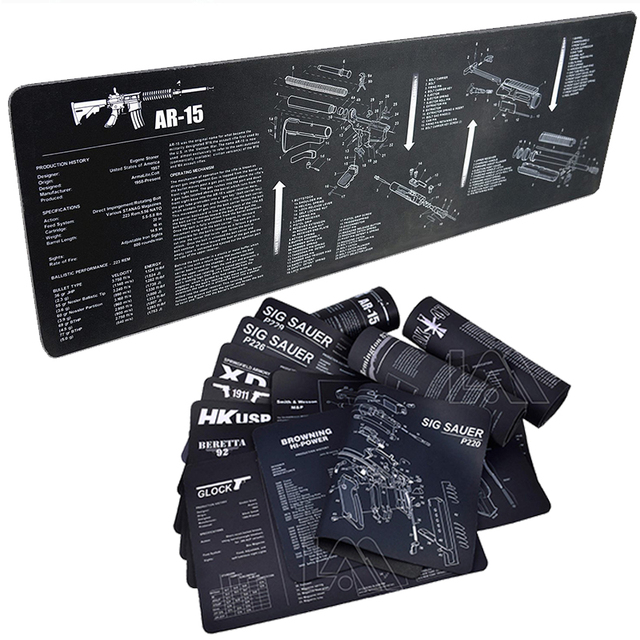 Custom Design Large  Gun Mat Gun Cleaning Mat   Waterproof Anti Slip Anti Oil Rubber Mouse Pad