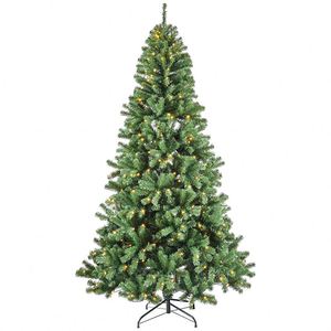Fabricant d'arbres de Noël artificiels réalistes floqués de 6 pieds, 7 pieds, 8 pieds, 9 pieds, 10 pieds, en PE et PVC mélangés, arbre de Noël géant avec éclairage - Product Image 1