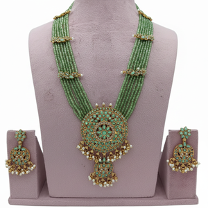 High Quality Traditional South Indian Ethnic Brass Bridal <b>Set</b> Zircon Flower Design Rose <b>Gold</b> Plated Third Party Certified - Product Image 2