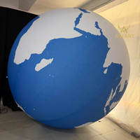 Ballon gonflable en forme de Terre pour soirée en boîte de nuit, planète géante gonflable personnalisée pour l'affichage en café
