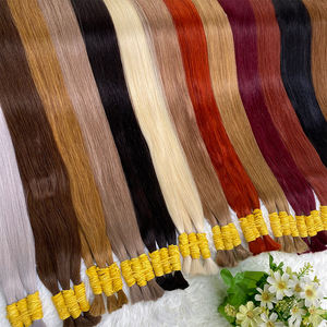 Vente en gros de produits capillaires humains en vrac cheveux indiens vierges non traités en vrac 100 extensions de cheveux humains droits naturels européens en vrac - Product Image 3