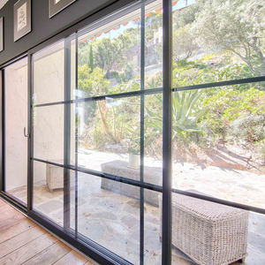 Grande porte-fenêtre coulissante en verre et aluminium de style minimaliste pour l'<span class=keywords><strong>intérieur</strong></span> dissimuler l'empilage de l'extérieur de la villa principale - Product Image 3