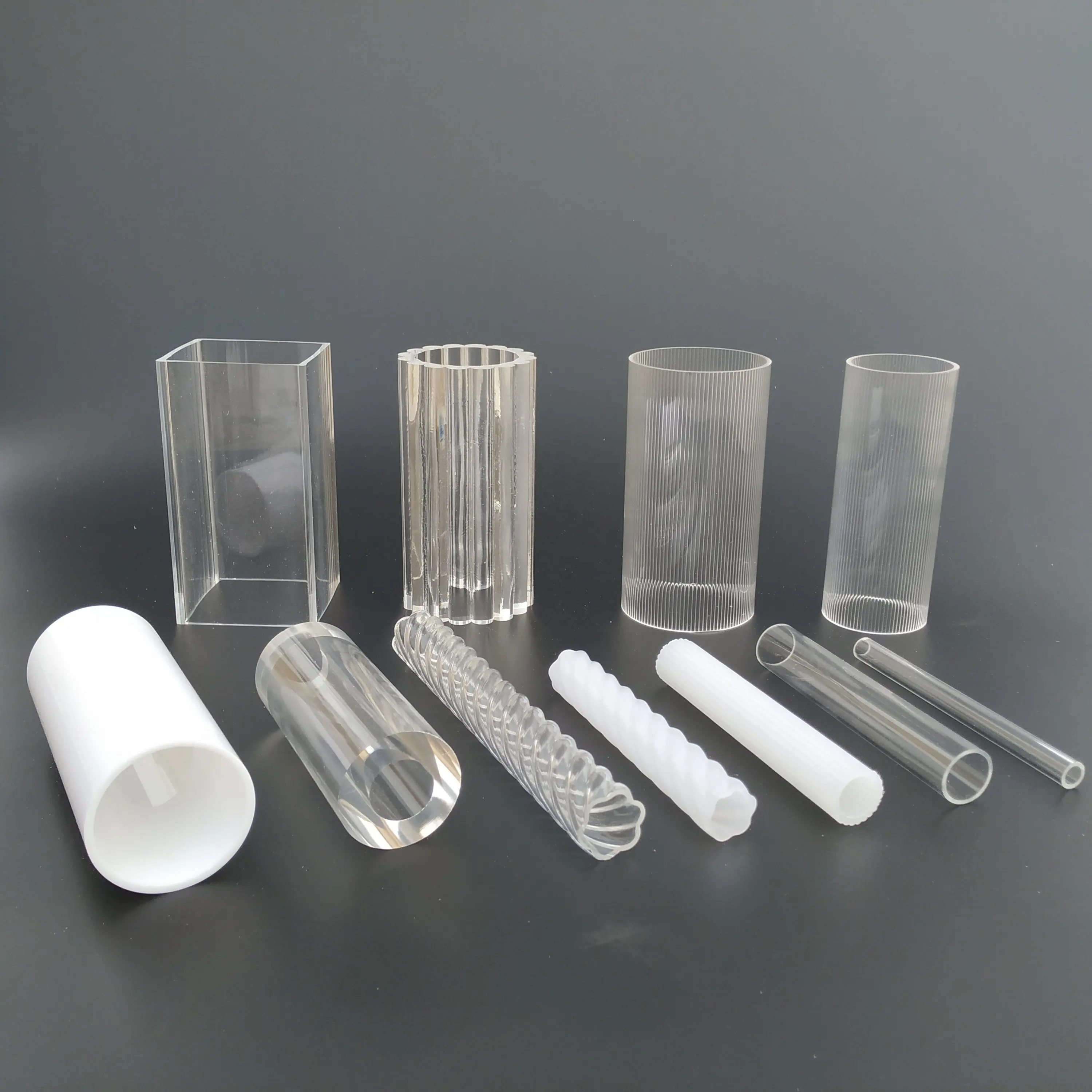 Landu transparente de fonte acrylique tube