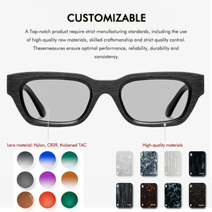 Nuovi occhiali da sole polarizzati quadrati con Logo personalizzato retrò con strisce montatura verde acetato e lenti <span class=keywords><strong>blu</strong></span>/gialle - Product Image 3