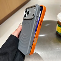 Pelindung Kamera Logam, Pengisi Daya Nirkabel, Casing Ponsel Anti Benturan, Bumper TPU PC Untuk iPhone 17 16 15