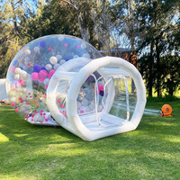 Trampoline gonflable en cristal clair de tente de dôme d'igloo de bulle transparente faite sur commande d'amusement pour la location de partie avec des ballons