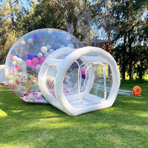 Trampolín inflable de cristal transparente para alquiler de fiestas con globos Tienda de cúpula iglú de burbujas transparente personalizada divertida - Product Image 6