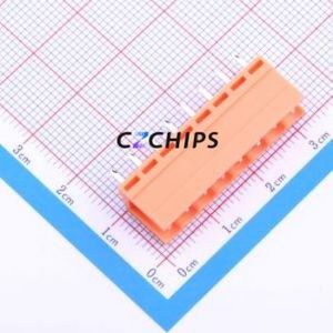 HT396V-3.96-8P Plug-in Terminal Block Through hole,P=3.96mm Connector Board-to-Board / Socket - Open 1x8P 3.96mm Orange - Product Image 1