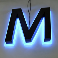 Lettres d'alphabet en acrylique découpées au laser 3D personnalisées en gros, rétroéclairées, pour enseignes de magasin, petites lettres en acrylique pour enseignes