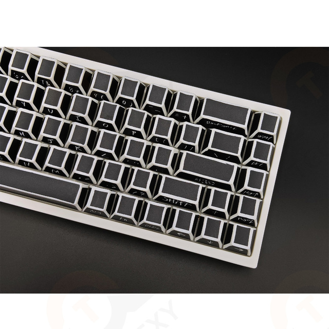 Black and White Color Block Themed Keycap Set Personalized OEM Customization for MX Keyboards PBT Material