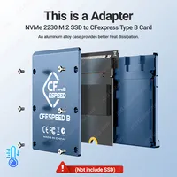 JEYI CFexpress Tipe B ke M.2 2230 NVMe SSD Adapter PCIe 4.0 Kartu Memori Ekspansi untuk Canon Nikon Z9 Z7 Z6 R3 R5 OEM