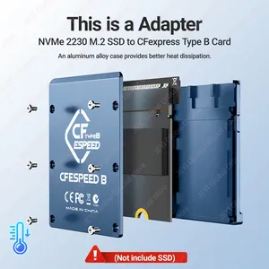 Adaptateur JEYI CFexpress Type B vers M.2 2230 NVMe SSD, <span class=keywords><strong>carte</strong></span> <span class=keywords><strong>mémoire</strong></span> d'extension PCIe 4.0 pour Canon Nikon Z9 Z7 Z6 R3 R5 OEM - Product Image 2