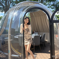 Dôme géodésique moderne de luxe Full House Bubble Glamping PC Matériel pour les expositions de camping en plein air