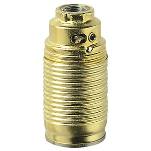 Portalampada E14 con filettatura M10x1 in ottone, altezza 2,8 cm, per apparecchi di illuminazione - Product Image 1