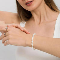 Bracelet de perles baroques blanches cultivées en eau douce de style rétro pour bijoux de mariage