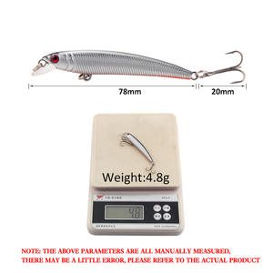 New Sinking Minnow <b>Lure</b> 7.8cm 4.8g Bottom Bait For Bass <b>Fishing</b> With Rattles Artificial Hard <b>Lure</b> XY-333 - Product Image 2
