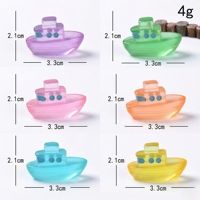 Tendance 2026 Figurine de bateau de croisière à double pont en résine lumineuse 3D Gummies Ocean Jasper, Décoration de mariage estivale sereine, Vente en gros