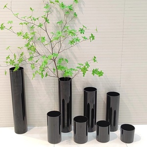 Grand vase à <span class=keywords><strong>fleurs</strong></span> cylindrique en verre noir centres <span class=keywords><strong>de</strong></span> table Vases en verre <span class=keywords><strong>Depot</strong></span> - Product Image 2