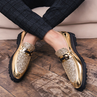 Chaussures Décontractées Homme en Cuir, Style Mocassin Antidérapant, Confortables pour le Bureau et la Marche