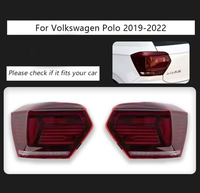 Für VW Polo Rückleuchte Hohe Helligkeit Plug-and-Play Blinker Bremslicht Rote Linse Neu 2019-2022