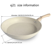 Ensemble de batterie de cuisine à induction moderne personnalisé, aspect granit classique, en aluminium forgé, antiadhésif, comprenant poêle à frire et casserole, 4 pièces, avec poignées en bakélite